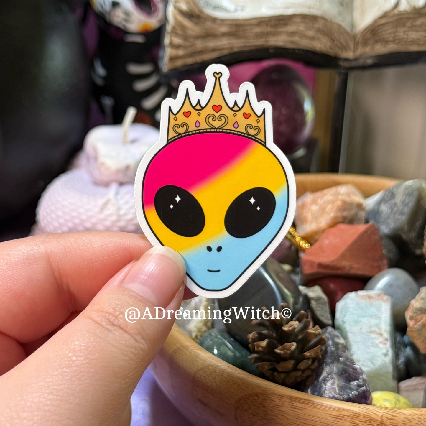 'Gaylien' Alien Pride | Glossy Waterproof Sticker | Queer, bi, trans, nonbinary, pan, lesbian