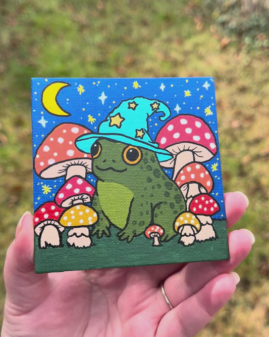 Wizard Toad 4x4 inch Magnet Painting