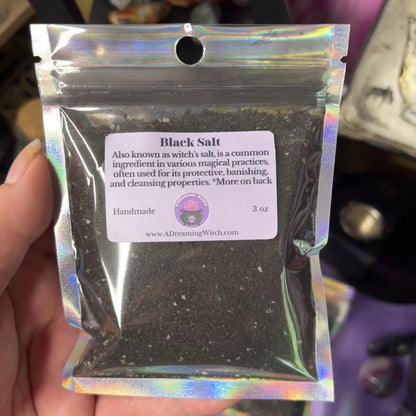 Black Salt | Witch's Salt | Protection, banishing, witchcraft supplies