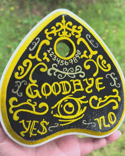Ouija Planchette Wood Piece Painting