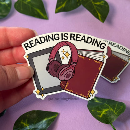 Reading Is Reading | Glossy Waterproof Sticker
