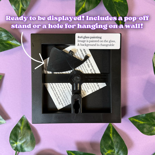 Floral Skull 4x4 Glass Painting