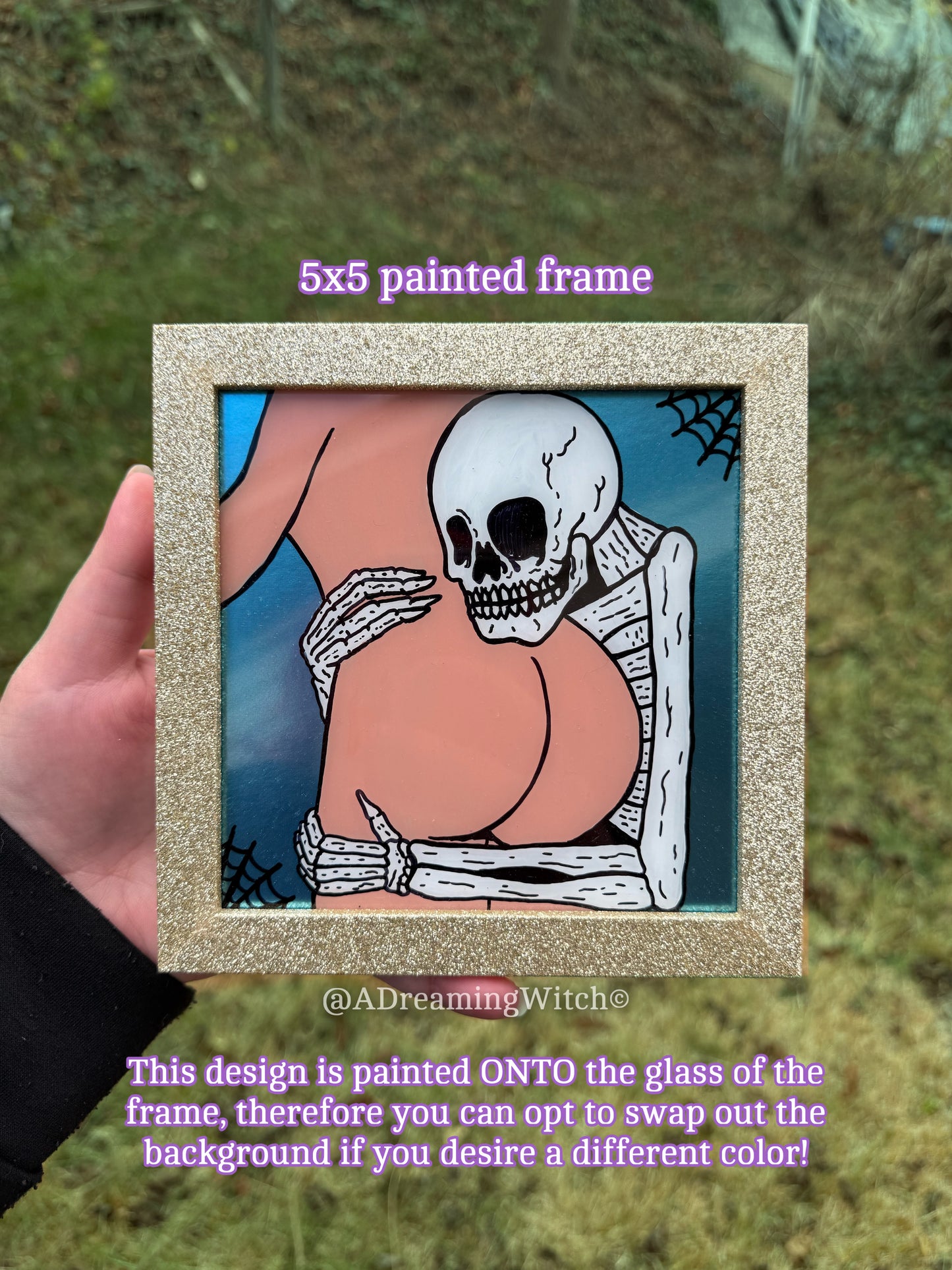 Spooky Booty 5x5 Glass Painting