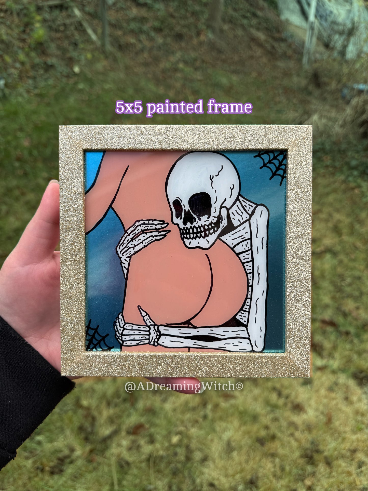 Spooky Booty 5x5 Glass Painting