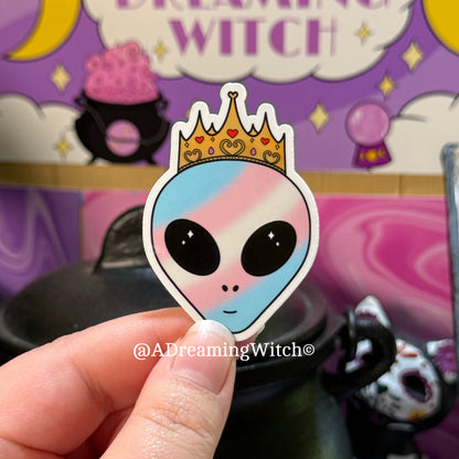 'Gaylien' Alien Pride | Glossy Waterproof Sticker | Queer, bi, trans, nonbinary, pan, lesbian