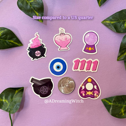 Witchy MINI Sticker Pack | Glossy Waterproof Sticker | 7 stickers