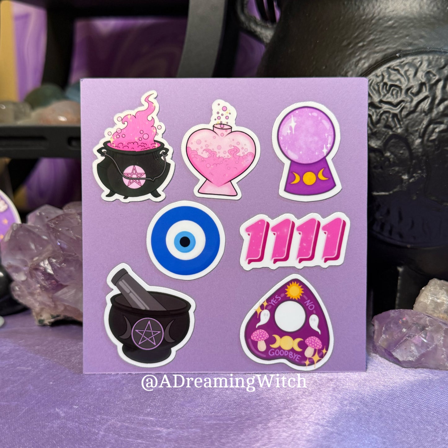 Witchy MINI Sticker Pack | Glossy Waterproof Sticker | 7 stickers